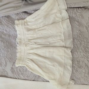 White mini skirt